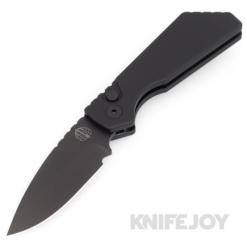 Pro-tech Knives PT203 Pro-Strider PT+ Auto DLC Black Magnacut Blade with Solid Black Handle/ Black Hardware