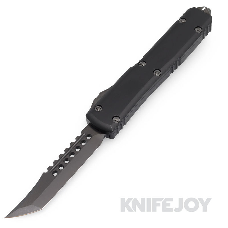 MICROTECH 119-1DLCTSH Auto Ultratech Hellhound Shadow Signature Series DLC Standard Blade with DLC Handle and Hardware