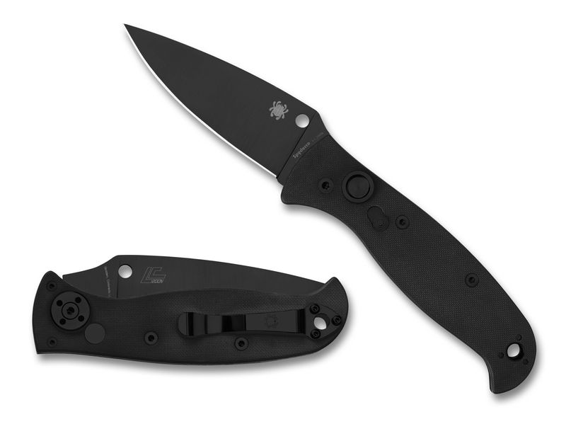 Spyderco C165GPBBK2 Autonomy 2 All Black PlainEdge Automatic Knife