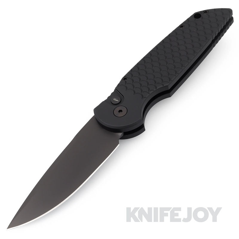 Pro-tech Knives PTTR-3X1 Operator Tactical Response 3 Black Handle/Black Blade Fish Scale Auto