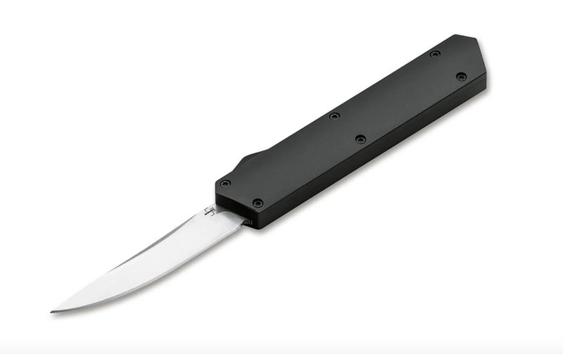 Boker Knives Boker Plus 06EX551 Kalashnikov Auto OTF Satin D2 Blade with Black Aluminum Handles