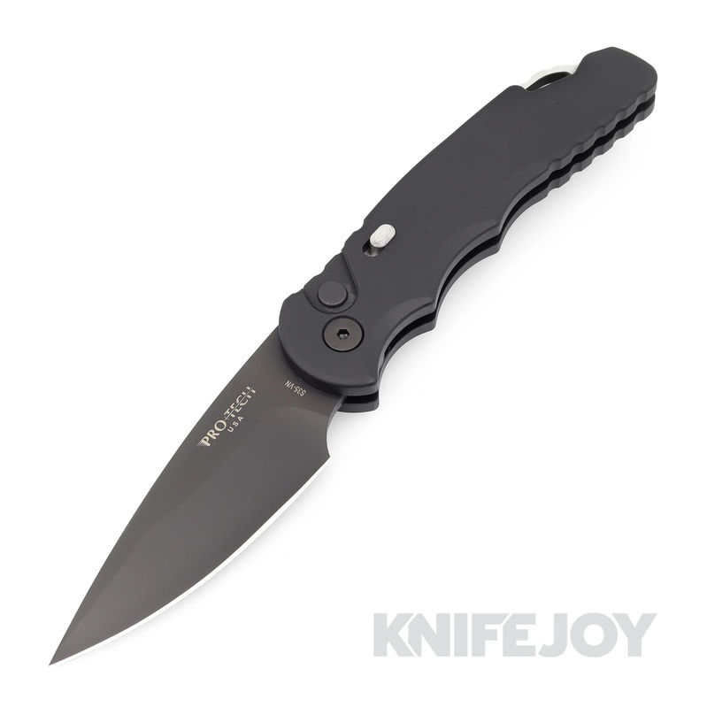 Pro-tech Knives PTT503 Auto Tactical Response 5 Black Handle with S35VN DLC Blade Knife