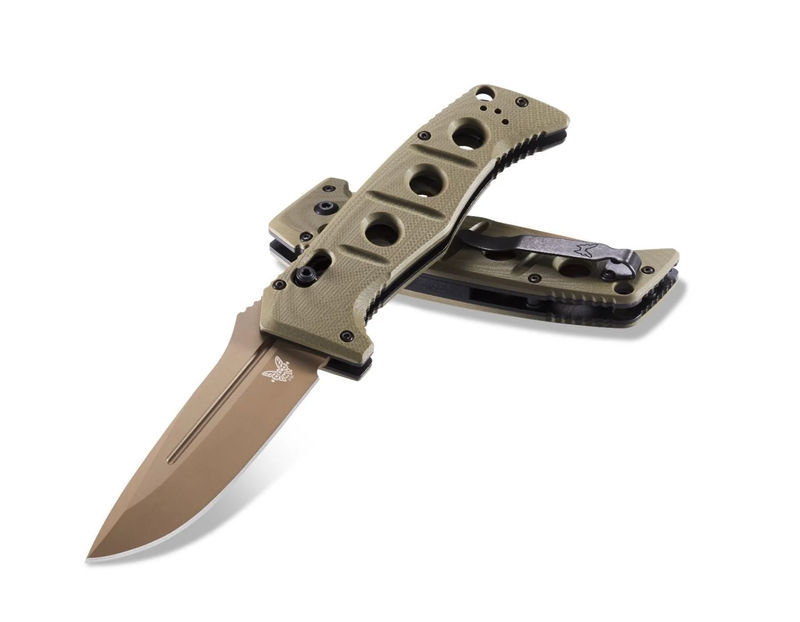 Benchmade Adamas 2750FE-2 Adamas Automatic Knife Olive G-10 (3.8" FE)