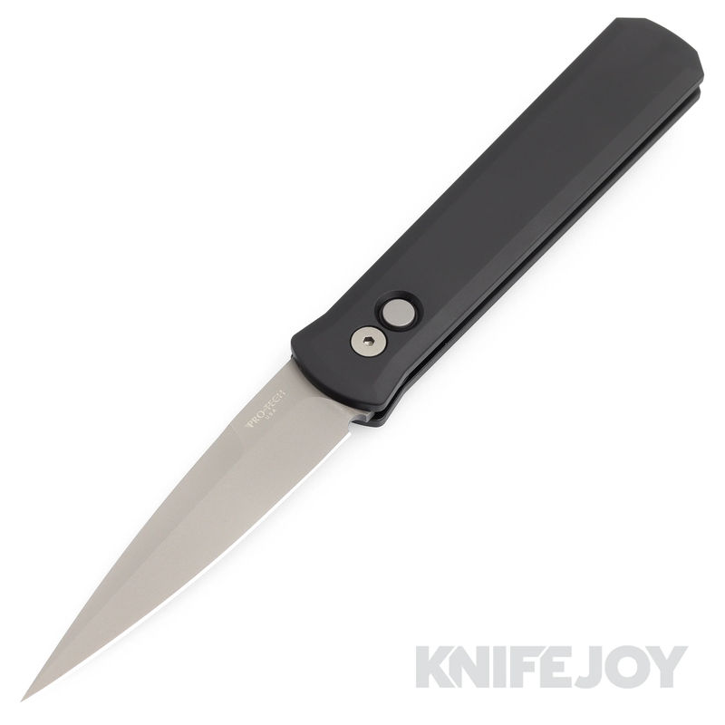 Pro-tech Knives 920 GODFATHER Auto Bead Blasted Blade with Black Handles