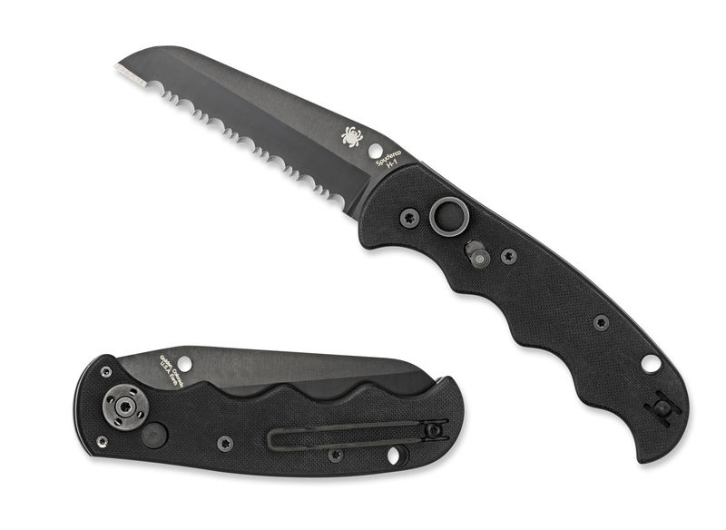 Spyderco C165GSBBK Autonomy 1 SpyderEdge Black G-10/ Black Blade AUTO