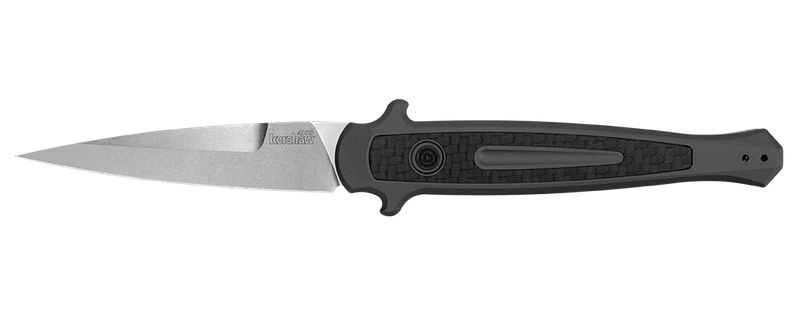 Kershaw Knives Launch 8 Stiletto Auto Gray and Carbon Fiber