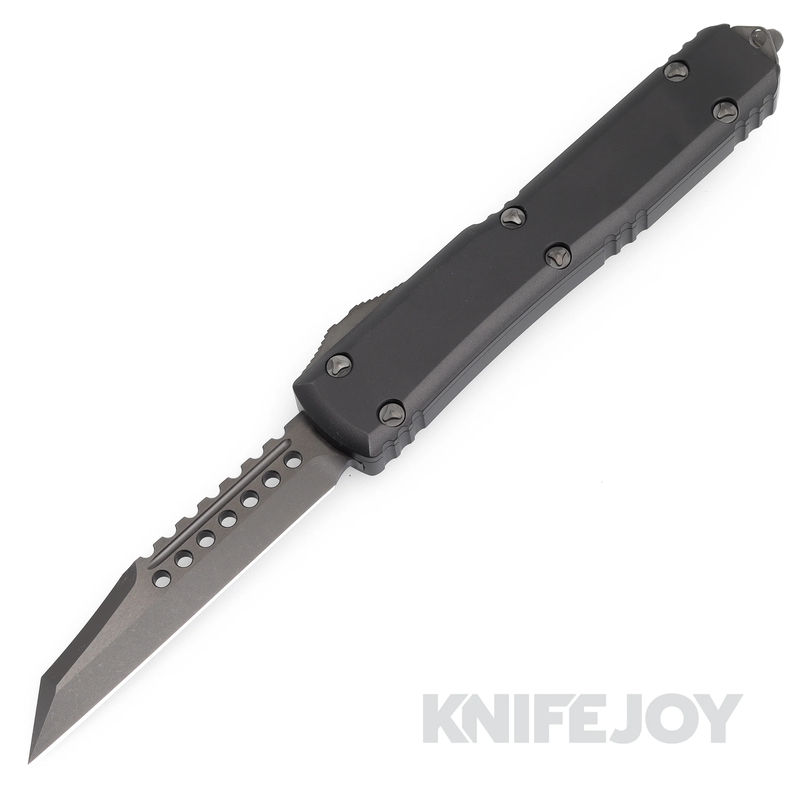 MICROTECH 119W-1DLCTSH Auto Ultratech Warhound Shadow Signature Series DLC Standard Blade with DLC Handle and Hardware