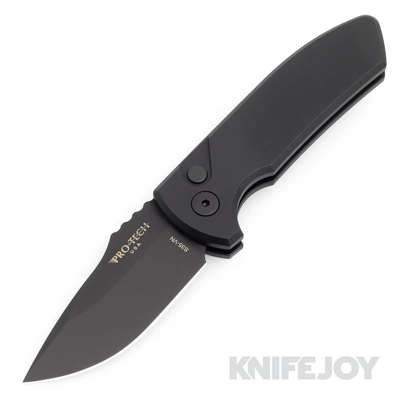 Pro-tech Knives PTLG403 SBR Short Bladed Rockeye Auto Black Handle/Black Blade Auto