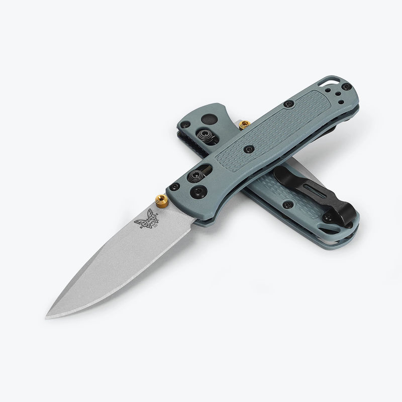 Benchmade 533SL-07 Mini Bugout Ultra Light Weight Drop Point Cerakote Blade with Sage Green Grivory Handles