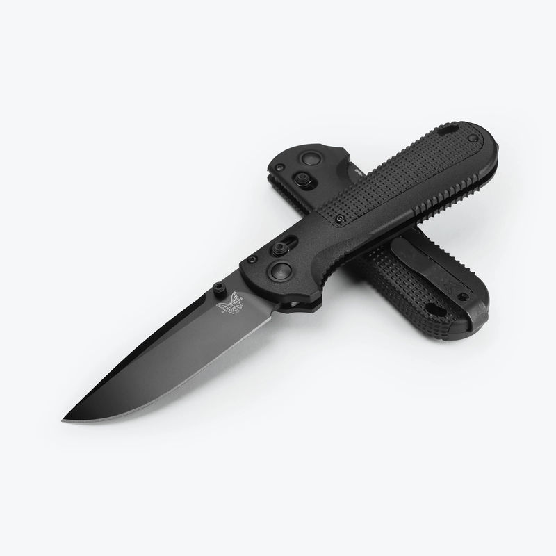 Benchmade 430BK-02 Redoubt Axis Lock Plain Edge Black Blade Grivory Handles