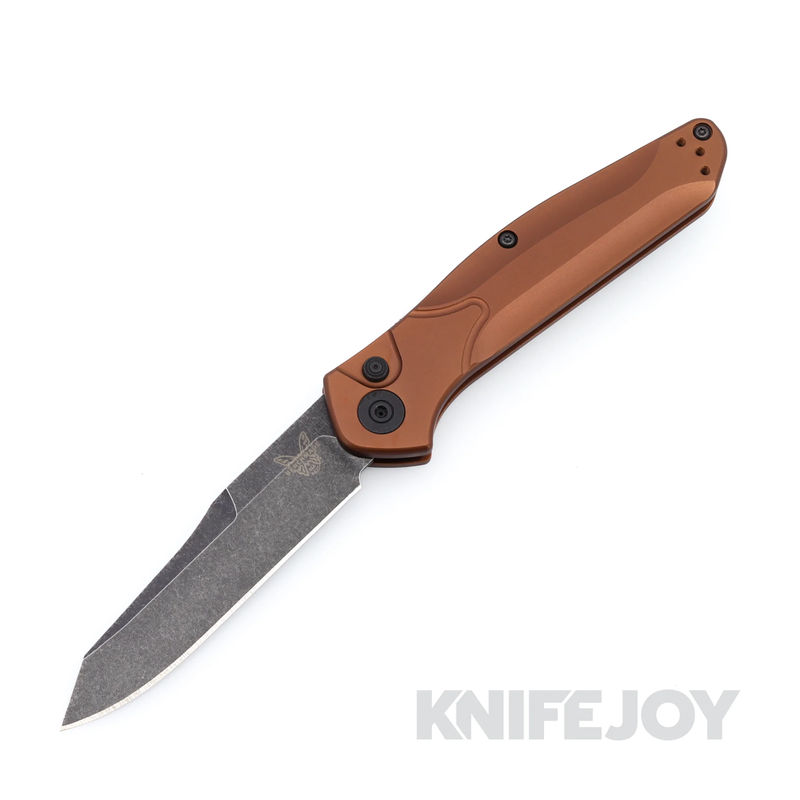 Benchmade 9400BK-03 Osborne Auto Black Finish Blade with Burnt Copper Aluminum Handles