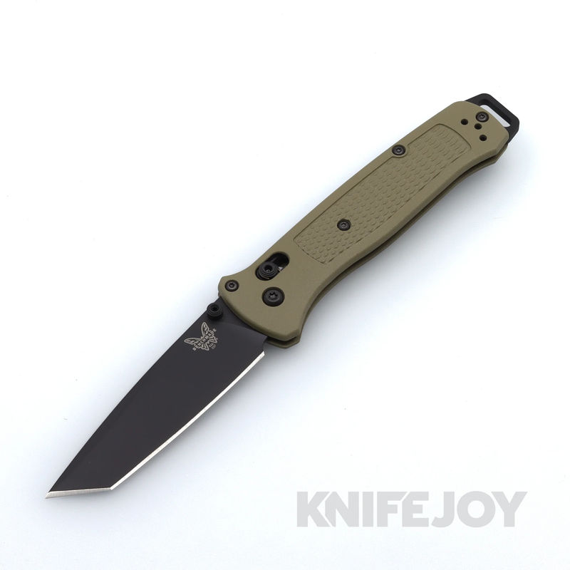 Benchmade Bailout 537BK-06 Bailout AXIS Lock Folder CPM-S30V Black Cerakote Tanto Plain Blade with Ranger Green Grivory Handles