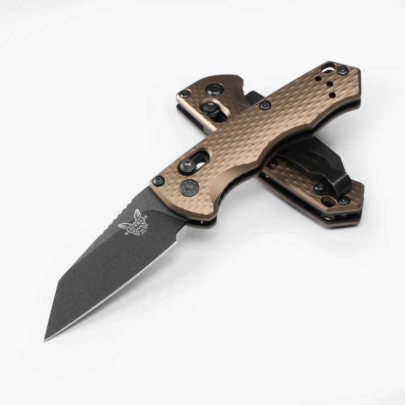 Benchmade 2900BK-1 Auto Full Immunity AXIS Lock Knife CPM-M4 Cobalt Black Wharncliffe Blade with Flat Dark Earth Anodized Aluminum Handles