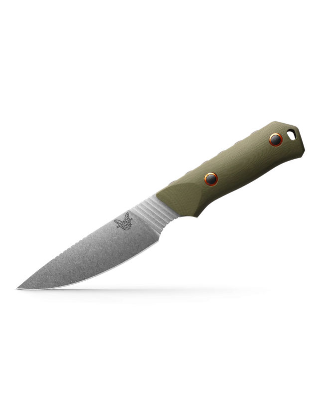 Benchmade 15600-01 Raghorn Fixed Blade CPM-S30V Satin Drop Point Blade with OD Green G10 Handles