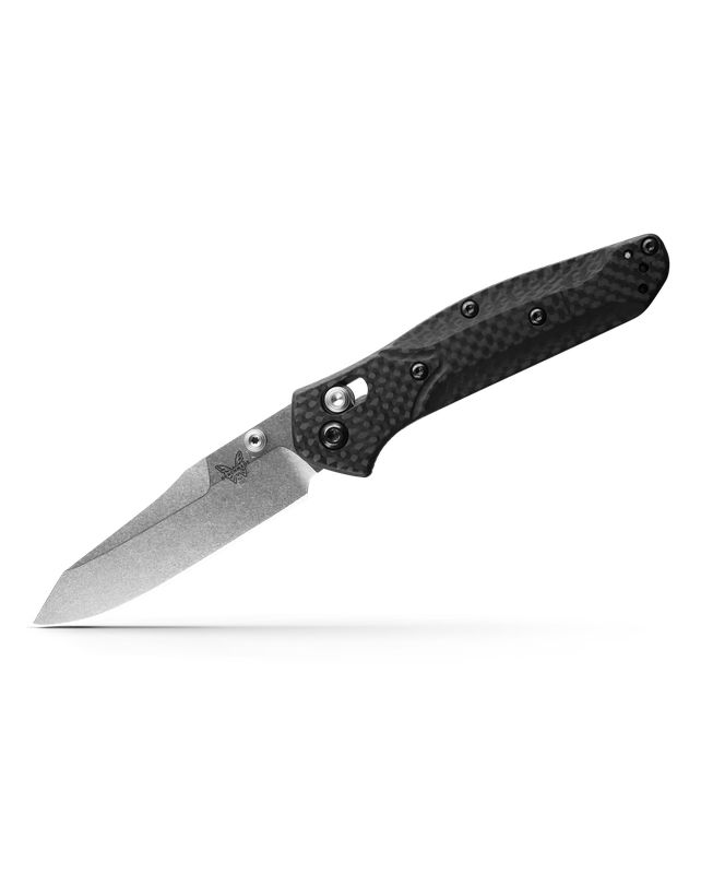 Benchmade 945-2 Mini Osborne AXIS Lock Knife Reverse Tanto Satin Blade with Carbon Fiber Handles
