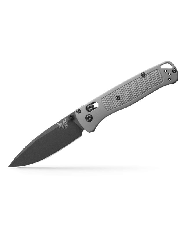 Benchmade 535BK-08 Limited Bugout AXIS Lock Knife Drop Point Plain Cerakote Blade with Storm Gray Grivory Handles