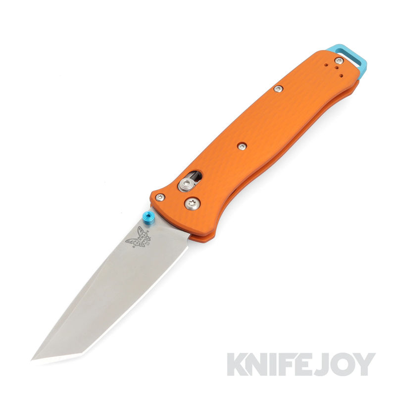 Benchmade Bailout 537-2301 AXIS Lock SHOT Show 2023 Limited Edition CPM-3V Satin Tanto Blade with Orange Anodized Aluminum Handles