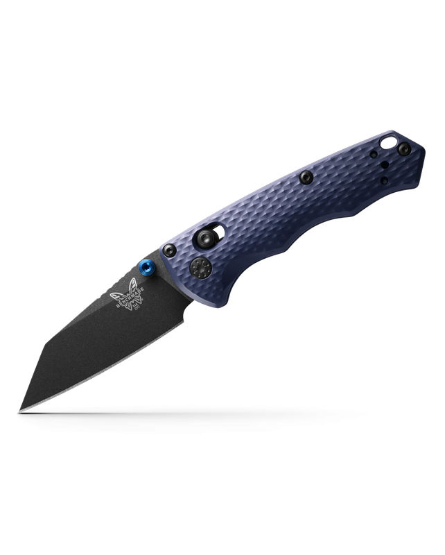 Benchmade 290BK Full Immunity AXIS Lock Knife Wharncliffe Cobalt Black Blade with Crater Blue Anodized Aluminum Handles