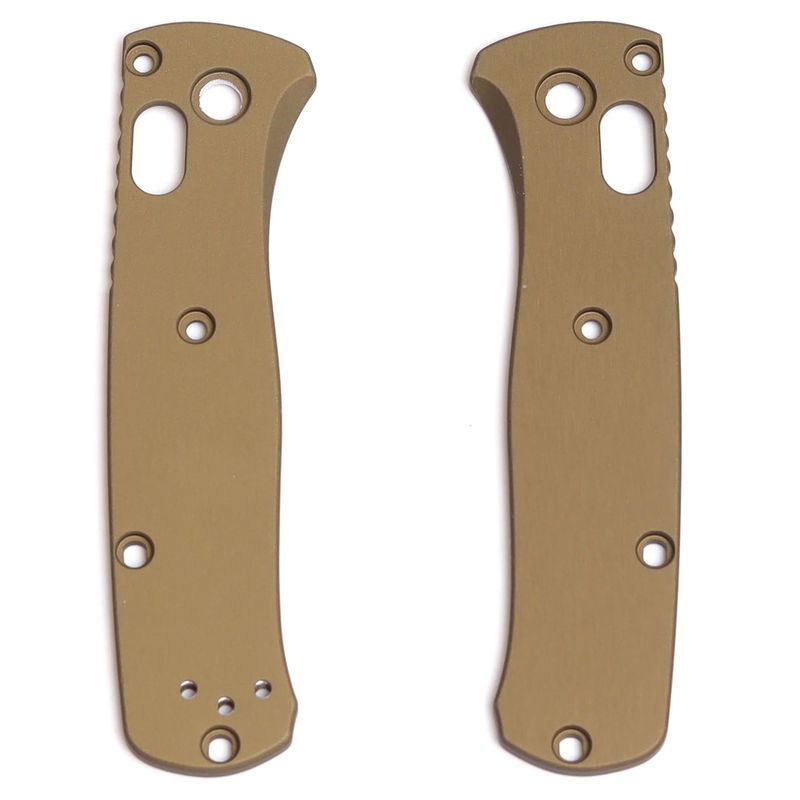 AWT Benchmade Mini Bugout Scales Flat Dark Earth Aluminum with No Lanyard/ Type III Hard Coat/ RH Carry