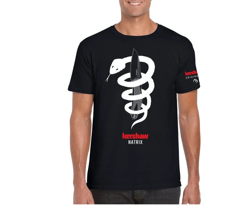 Kershaw SHIRTNXXL Natrix T-Shirt White/Red on Black X-Large Size Shirt