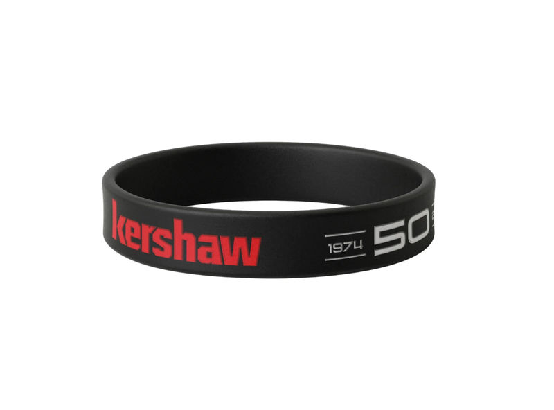 Kershaw BANDKER50 50 Year Anniversary Black Silicon Wristband