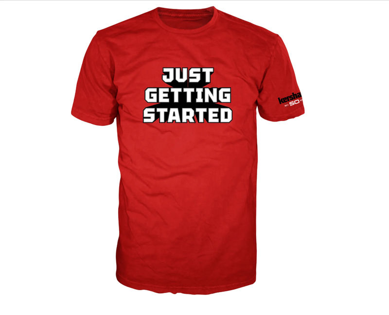 Kershaw SHIRTKER50L "Just Getting Started" T-Shirt Red and Black Size- Large