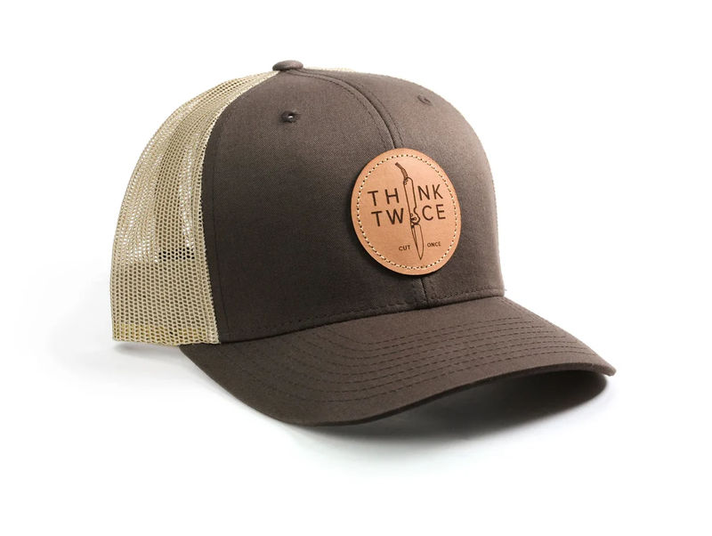 Chris Reeve CRK Favorite Trucker Think Twice Cut Once Brown Hat (OSFA)
