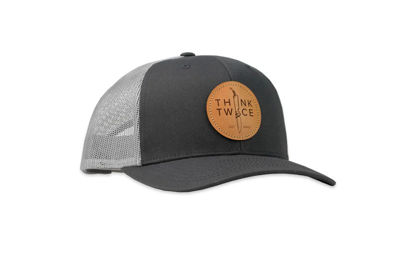 Chris Reeve CRK Favorite Trucker Think Twice Cut Once Charcoal/Grey Hat (OSFA)