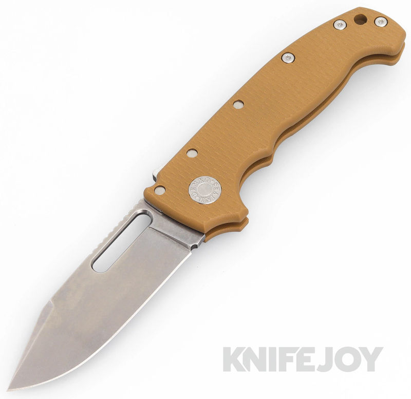 Demko Knives ADMG20BROWNG10-CP MG20S Magnacut Clip Point Blade with Brown G10 Handles