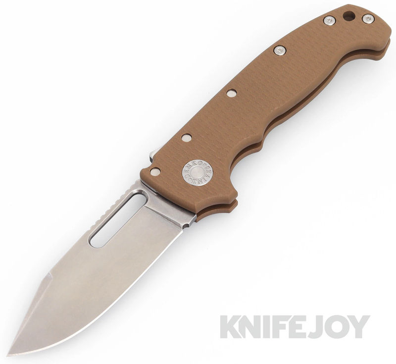 Demko Knives ADMG20MCEARTHG10-CP MG20S Magnacut Clip Point Blade with Earth G10 Handles