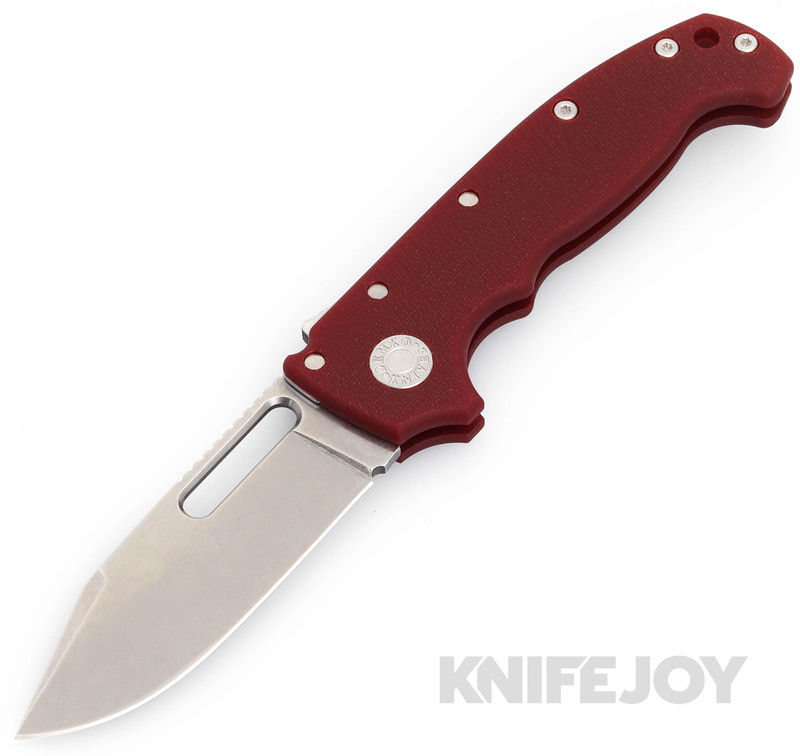 Demko Knives ADMG20REDG10-CP MG20S Magnacut Clip Point Blade with Red G10 Handles
