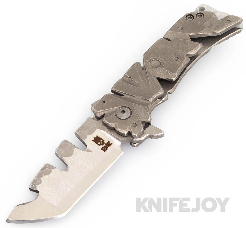 RichMade Knives AR Grim Reaper AEB-L Blade with Custom Titanium Scales