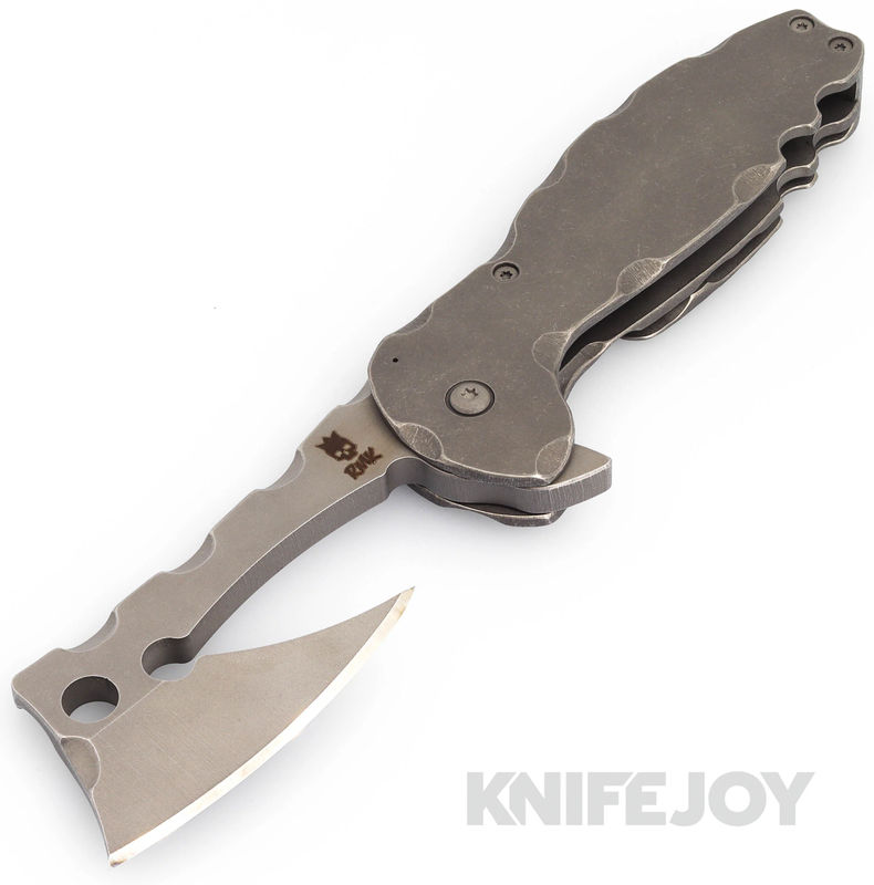 RichMade Knives AM Large Ratchet Folder Stainless Steel Blade with Super Fat Titanium Handles
