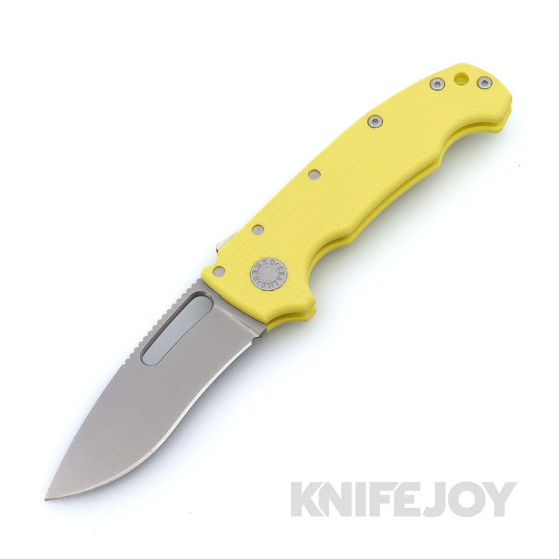 Demko Knives MG AD20S Kopis 20CV Blade with Yellow Textured G10 K-1 Handles