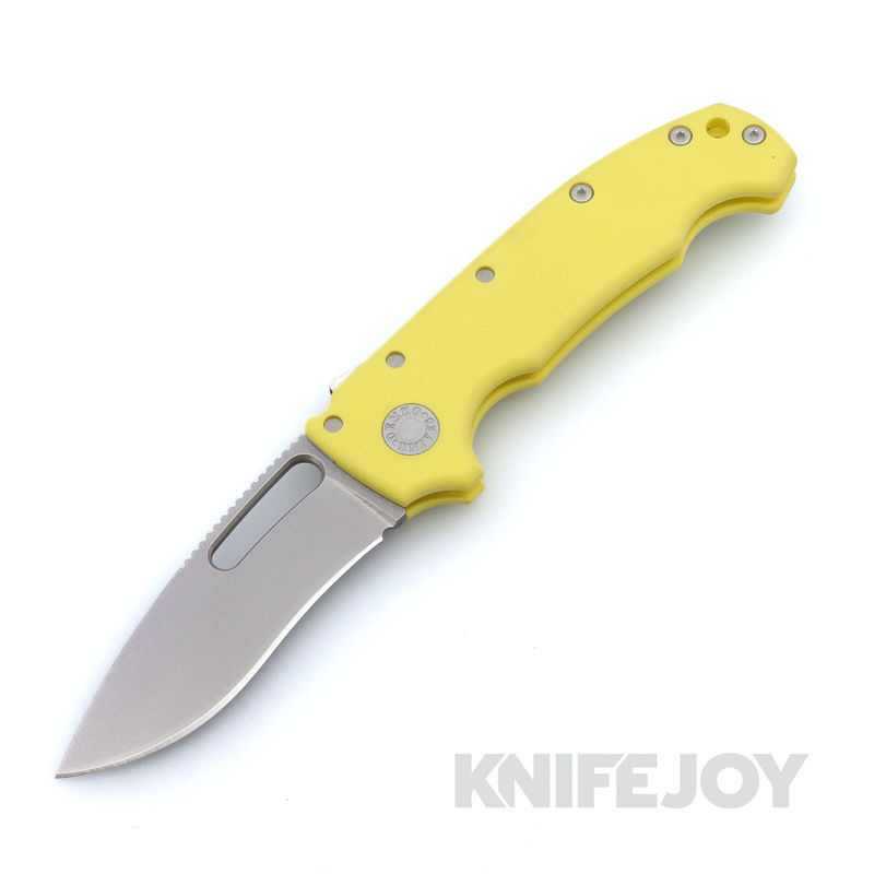 Demko Knives MG AD20S Kopis 20CV Blade with Yellow Peel-Ply G10 K-1 Handles