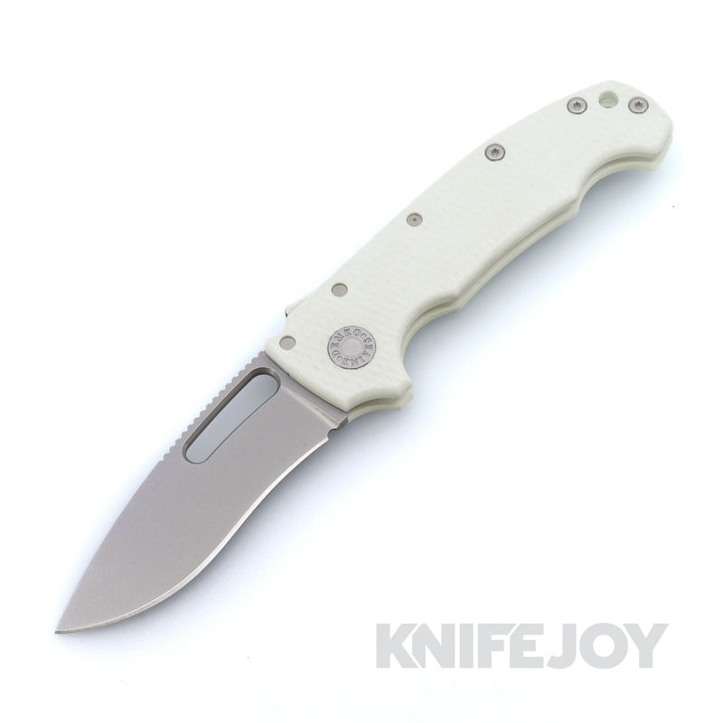 Demko Knives MG AD20S Kopis 20CV Blade with White Textured G10 K-1 Handles