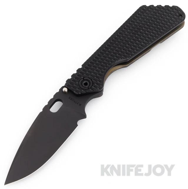 Mick Strider Knives SMF Black Blade with Black Gunner Grip Aluminum Handle