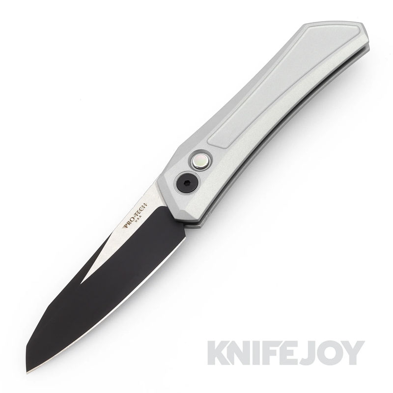 Pro-tech Knives PT-DS102 Auto Sinkevich Design Oligarch Auto Black Satin Magnacut Blade with Aluminum Handles/ Blasted Hardware/ Black Clip