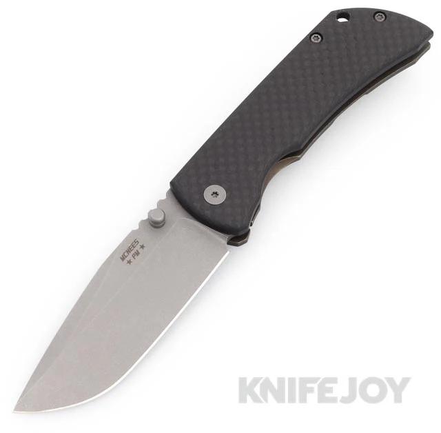 McNees Knives PM Mac2 3.5"- Gen2 Magnacut Blade and Carbon Fiber / Atomic Bronze Titanium Handles
