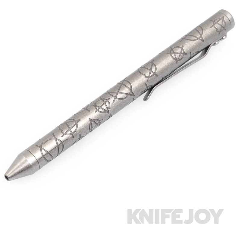 Fellhoelter Tibolt 2 Tone Anarchy Engraved Titanium Pen
