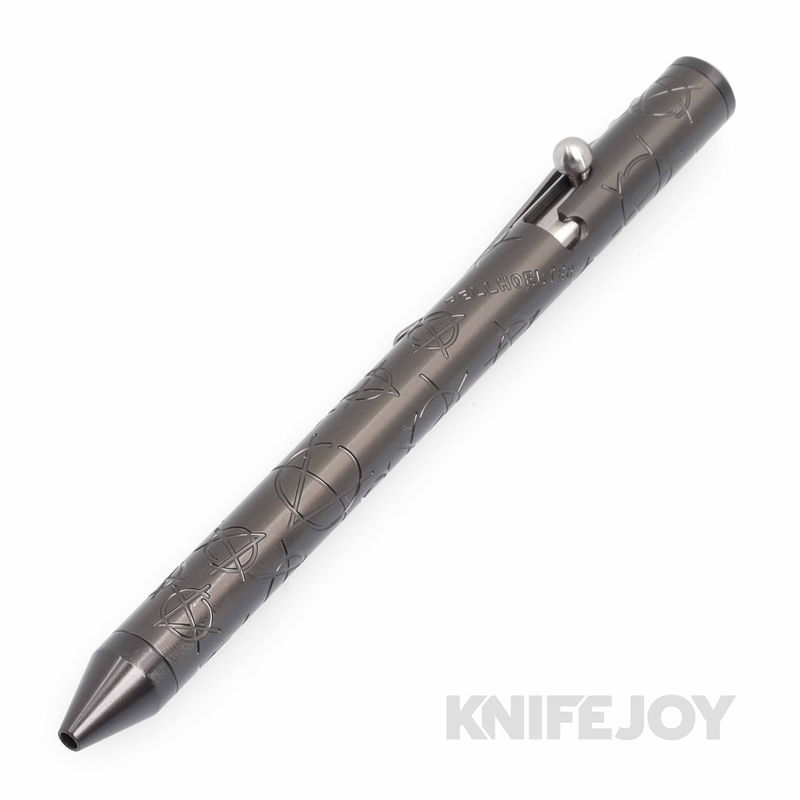 Fellhoelter Tibolt Zirconium Anarchy Full Engraved Titanium Pen