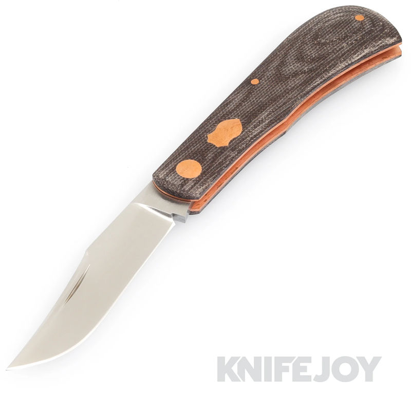 Pepe Jalomo Back Pocket SlipJoint CPM154 Blade with Brown G-Carta Handles/ #1622 Copper Liners and Hardware