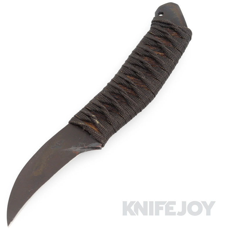 Windy Raven Knifeworks Fixed Blade Stumpy Joe S2 Nitro-V Heat Treated Finish Blade with Paracord Wrapped Handles
