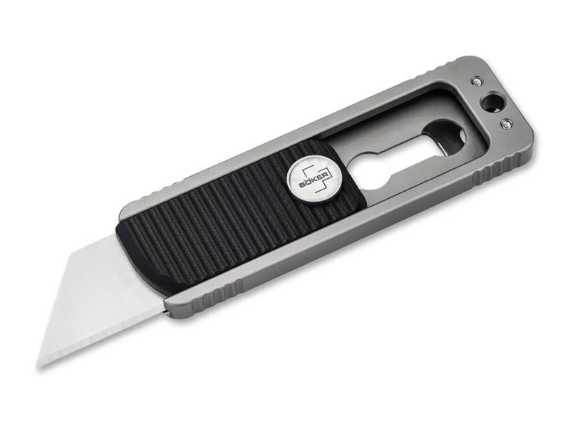 Boker Knives Boker Plus 01BO915 Cutweazle Slide Lock Knife Stainless Steel Blade with Black G10/ Titanium Handles