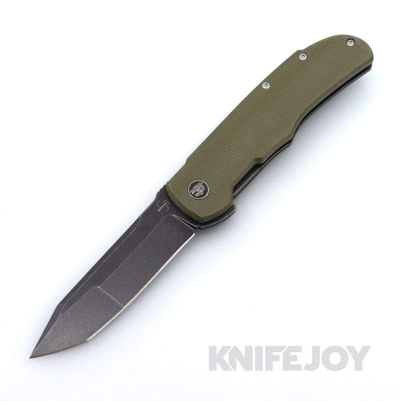 Boker Knives Boker Plus 01BO889 Tac-Master Folding Knife Blackwash Nitro-V Blade with OD Green Micarta Handles