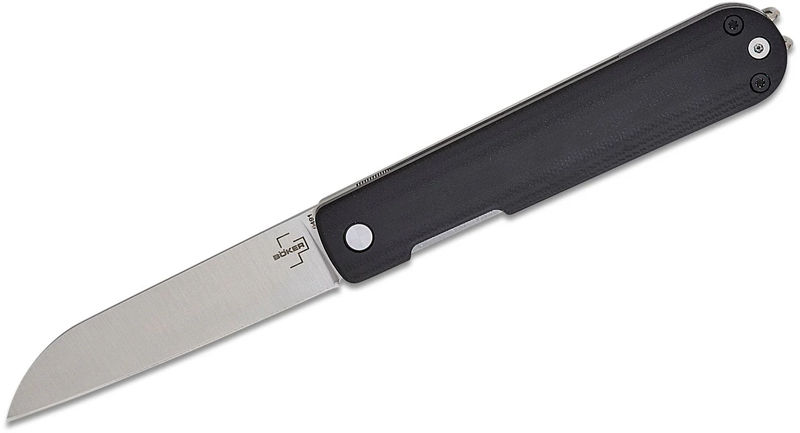 Boker Knives Boker Plus 01BO898 Friday Front Flipper Satin Nitro-V with Black G10/ Steel Handles