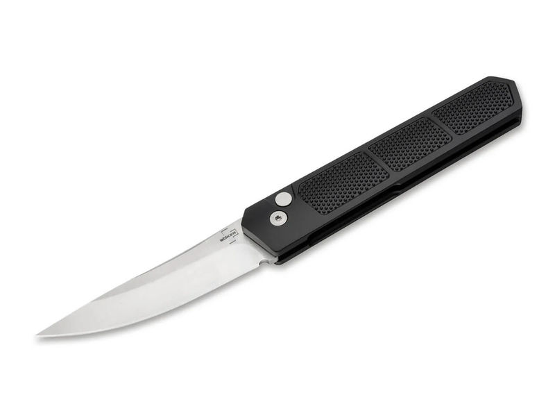 Boker Knives Boker Plus 01BO473 Kwaiken Auto Satin Blade with Black Grip Aluminum Handles