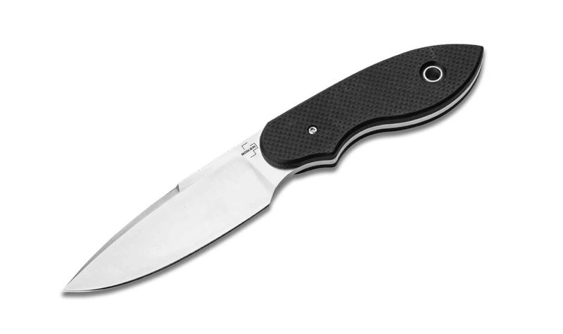 Boker Knives Boker Plus 02BO097 Trailmate Fixed Blade Satin Blade with Black G10 Handles