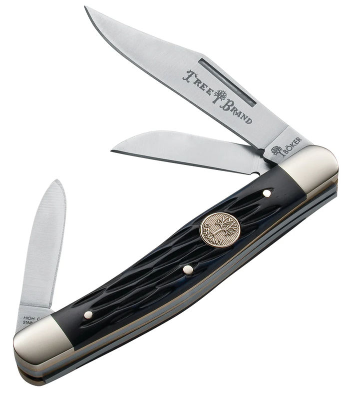 Boker Knives 110728 Traditional Medium Stockman SlipJoint with Black Jigged Bone