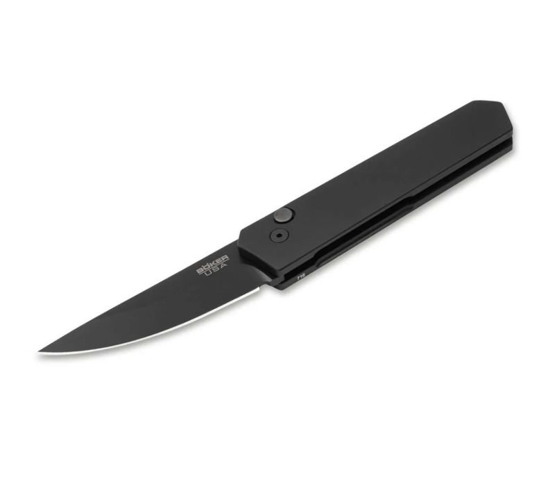 Boker Knives 01BO255 Kwaiken Small Auto Black Handle Knife with Black Blade